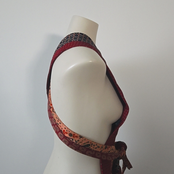 Refashioned Vintage Necktie Halter Vest 👔 ♻️ - Picture 5 of 6